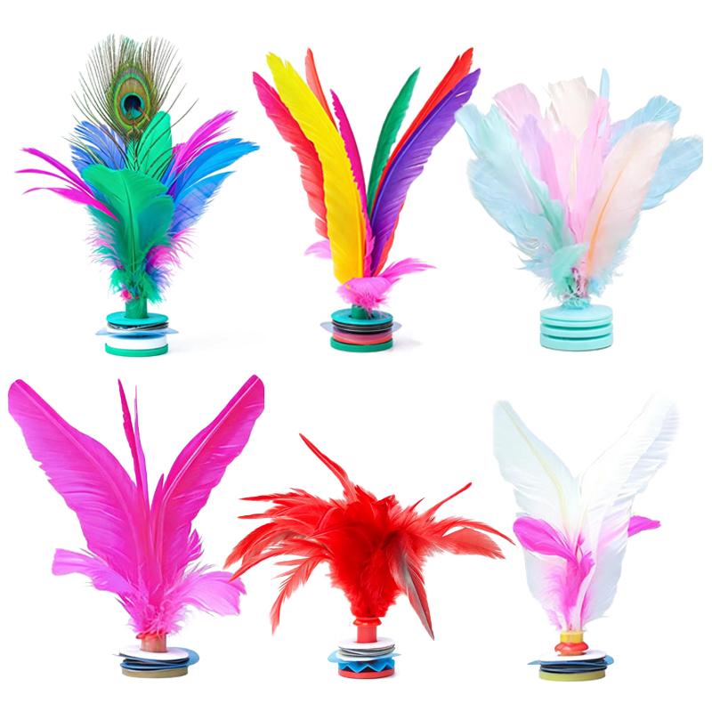 Feather Shuttlecock - 1 szt. Kolorowy lotek z piór,