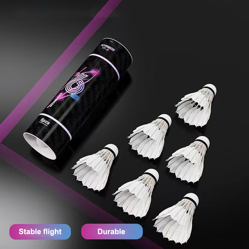 Feather Shuttlecock - 3/6 szt. Lotki do badmintona z