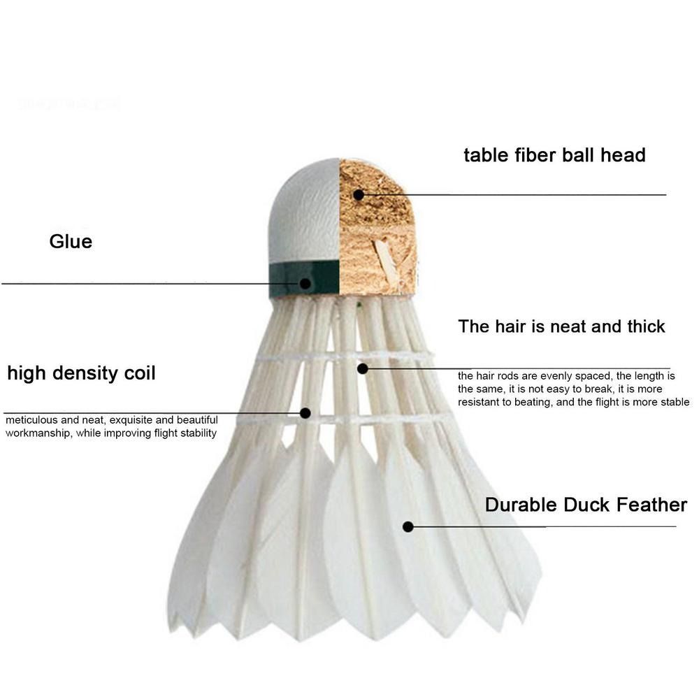 3/6/12 szt. Nowe białe lotki d – Feather Shuttlecock recenzja i cena